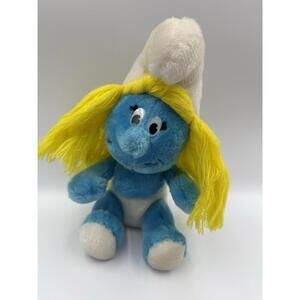 Vintage 1981 Smurfette Smurf Peyo Wallace Berrie & Co. Stuffed Plush Toy 11"